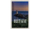 Vianmo Insegna Di Latta 18X12 Cm Retro Bretagne France Leuchtturm