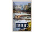 Vianmo Insegna Di Latta 30X20 Cm Biarritz France Seebad Urlaubsort Meer