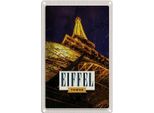 Vianmo Insegna Di Latta 18X12 Cm Retro Eiffel Tower Eiffelturm Paris