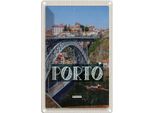 Vianmo Insegna Di Latta 30X20 Cm Porto Portugal BrüCke Ponte Dom LuíS I