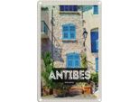 Vianmo Insegna Di Latta 30X20 Cm Antibes France Altstadt Reiseziel