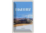 Vianmo Insegna Di Latta 30X20 Cm Biaritz France Reiseziel Urlaub