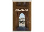 Vianmo Insegna Di Latta 18X12 Cm Retro Granada Spain Architektur