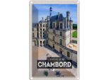 Vianmo Insegna Di Latta 30X20 Cm ChâTeau De Chambord Schloss