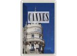 Vianmo Insegna Di Latta 18X12 Cm Cannes France Carlton Hotel Geschenk