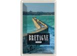 Vianmo Insegna Di Latta 30X20 Cm Bretagne France Reiseziel Urlaub