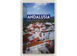Vianmo Insegna Di Latta 30X20 Cm Andalusia Spain Panorama Tourismus