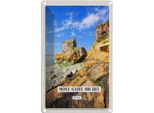 Vianmo Insegna Di Latta 18X12 Cm Moint-Saint-Michel Reiseziel Tourismus