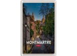 Vianmo Insegna Di Latta 30X20 Cm Montmartre Paris Retro