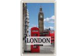 Vianmo Insegna Di Latta 18X12 Cm London Telephone Retro Geschenk
