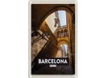 Vianmo Insegna Di Latta 18X12 Cm Barcelona Spain Retro Architektur