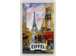 Vianmo Insegna Di Latta 18X12 Cm Eiffel Tower Malerisches Bild Kunst