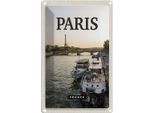 Vianmo Insegna Di Latta 18X12 Cm Paris France Reiseziel Tourismus