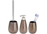 Badaccessoire-Set WENKO Marrakesh, braun, Keramik, Badaccessoires-Sets