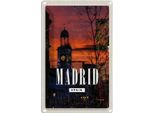 Vianmo Insegna Di Latta 18X12 Cm Madrid Spain Sonnenuntergang