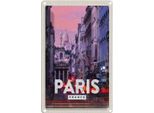 Vianmo Insegna Di Latta 18X12 Cm Paris Panorama Sonnenuntergang