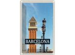 Vianmo Insegna Di Latta 30X20 Cm Barcelona Spanien Bild Tag Mosaik