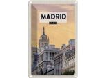 Vianmo Insegna Di Latta 18X12 Cm Madrid Spanien Kurz Trip