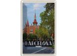 Vianmo Insegna Di Latta 30X20 Cm Barcelona Spanien Natur Innenstadt