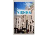 Vianmo Insegna Di Latta 18X12 Cm Wien ÖSterreich Architektur Reise