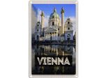 Vianmo Insegna Di Latta 18X12 Cm Wien ÖSterreich Karlskirche Reise