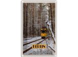 Vianmo Insegna Di Latta 18X12 Cm Berlin Deutschland Schnee Reise