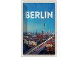 Vianmo Insegna Di Latta 30X20 Cm Berlin Deutschland Fernseherturm