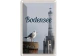 Vianmo Insegna Di Latta 18X12 Cm Bodensee Deutschland Leuchtturm