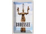 Vianmo Insegna Di Latta 30X20 Cm Bodensee Deutschland Statue Frau