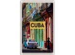 Vianmo Insegna Di Latta 30X20 Cm Cuba Karibik Oldtimer Haus Gasse