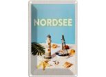 Vianmo Insegna Di Latta 18X12 Cm Nordsee Leuchtturm Strand Seestern