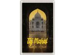Vianmo Insegna Di Latta 18X12 Cm Indien Taj Mahal Kultur Religion