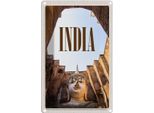 Vianmo Insegna Di Latta 18X12 Cm Indien SehenswüRdigkeiten Skulptur