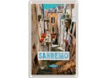 Vianmo Insegna Di Latta 18X12 Cm Sanremo Italien Altstadt GebäUde