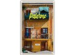 Vianmo Insegna Di Latta 30X20 Cm Palermo Italien GebäUde Urlaubsort
