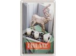 Vianmo Insegna Di Latta 18X12 Cm Finnland Hirsch Adventsteller