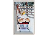 Vianmo Insegna Di Latta 30X20 Cm Finnland Schnee Kind Hirsch Schlitten