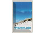 Vianmo Insegna Di Latta 30X20 Cm Westerland Gemeine Sylt Strand Gehweg