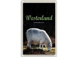 Vianmo Insegna Di Latta 18X12 Cm Westerlandtiere Schafe Wiese