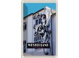 Vianmo Insegna Di Latta 30X20 Cm Westerland Sylt Tintenfisch Graffiiti