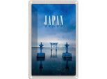 Vianmo Insegna Di Latta 18X12 Cm Japan Asien Meer Kultur Architektur