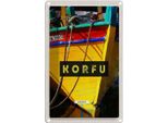 Vianmo Insegna Di Latta 18X12 Cm Korfu Griechenland Boot Meer