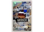 Vianmo Insegna Di Latta 18X12 Cm Greece Griechenland HäUser
