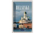 Vianmo Insegna Di Latta 30X20 Cm Helsinki Finnland Meer Stadt Kirche
