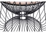 Beistelltisch Kayoom "Malibu 325, Beistelltisch Mit Edler Marmorplatte", Braun (Braun, Schwarz, Schwarz, Braun), B:60Cm H:35Cm T:60Cm, Eisen, Marmor, Tische, Beistelltisch, ø-Marmorplatte: Ca. 37 Cm, Angesagtes Metalldesign, Pflegeleicht