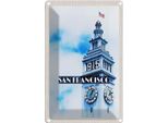 Vianmo Insegna Di Latta 18X12 Cm San Francisco GebäUde Usa Flagge Turm