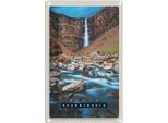 Vianmo Insegna Di Latta 18X12 Cm Skandinavien Fluss Steine Wasserfall