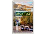 Vianmo Insegna Di Latta 30X20 Cm San Francisco Alcatraz StraßEnbahn