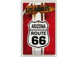 Vianmo Insegna Di Latta 18X12 Cm Usa Los Angeles Arizona Route 66