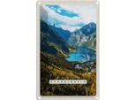 Vianmo Insegna Di Latta 30X20 Cm Skandinawien Natur Meer Gebirge Schiff